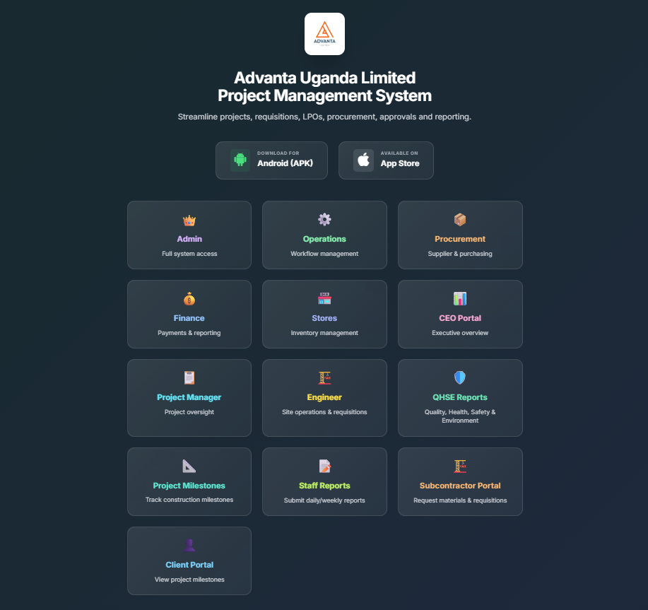 ADVANTA – Project Management System